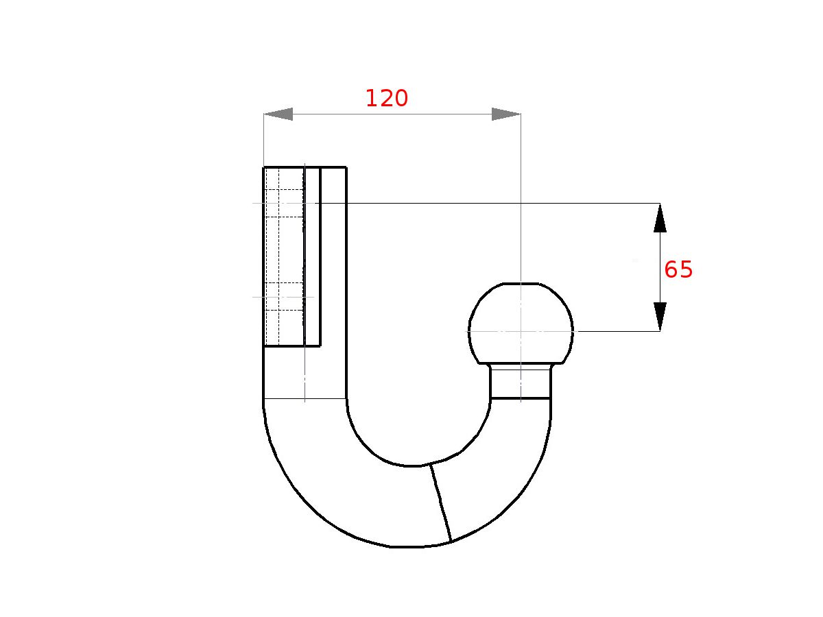 Feste Kugel (85x45), Höhe 65mm - D-Wert 17,2kN, Stützlast 200kg
