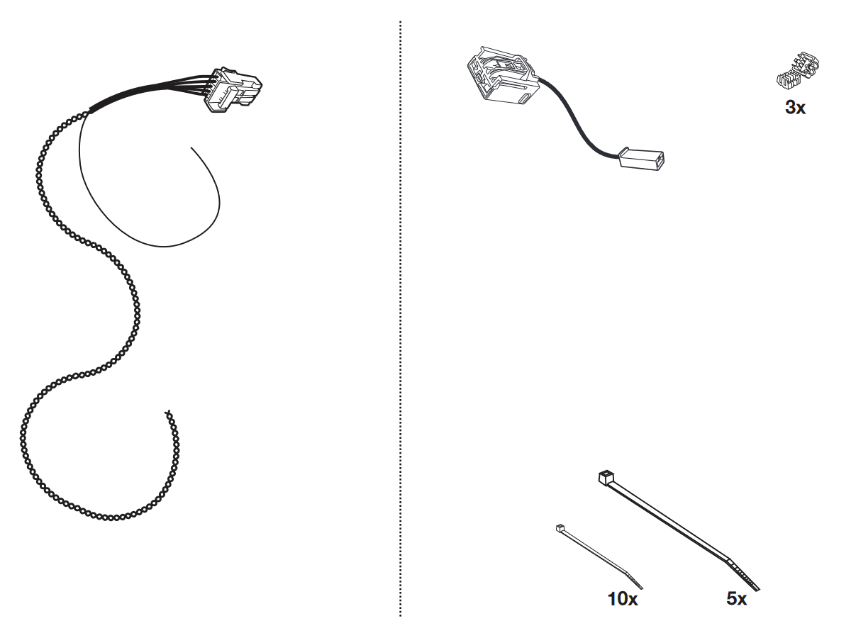 Erweiterungssatz für Ford Kuga, 07.17- - ohne werkseitige Anhängervorbereitung