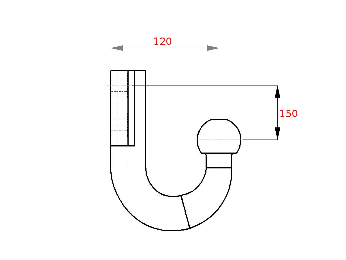boule fixe (85x45), hauteur 150mm - valeur-D 17,2kN, charge d'appui 200kg