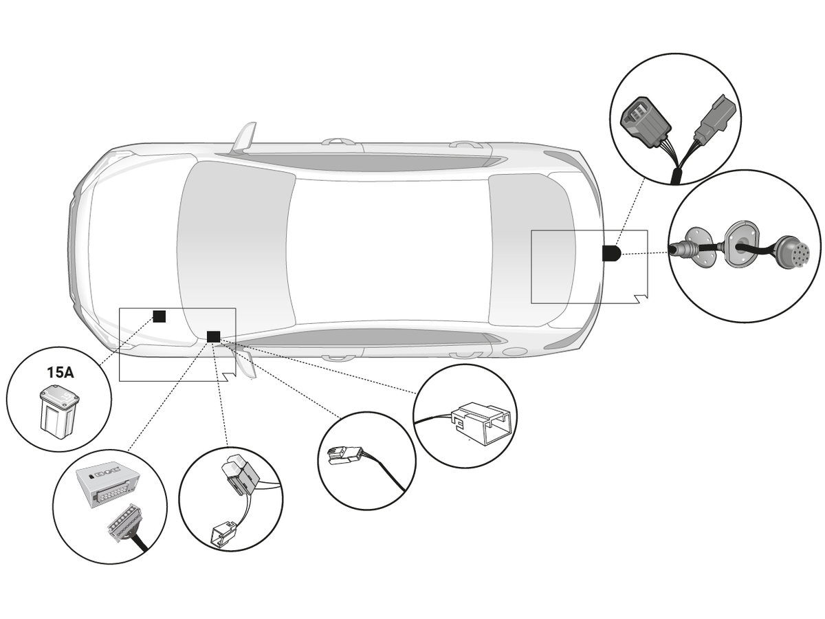 jeu électrique 13 pol - Ford Explorer VI, 09.19-