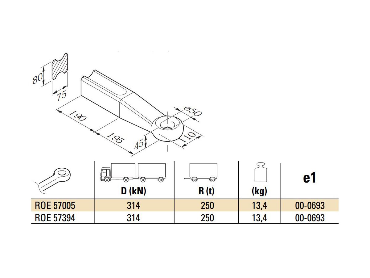 ANNEAU 50 KPL - D 314 kN