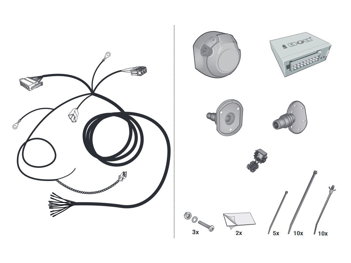 jeu électrique 13 pol - Mercedes-Benz Sprinter, 04.06-05.18