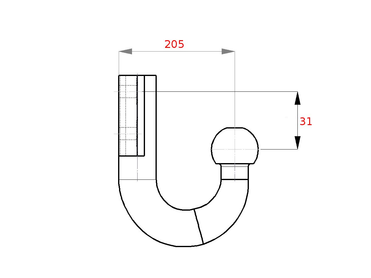 boule fixe (83x56), hauteur 31mm - valeur-D 23,5kN, charge d'appui 200kg