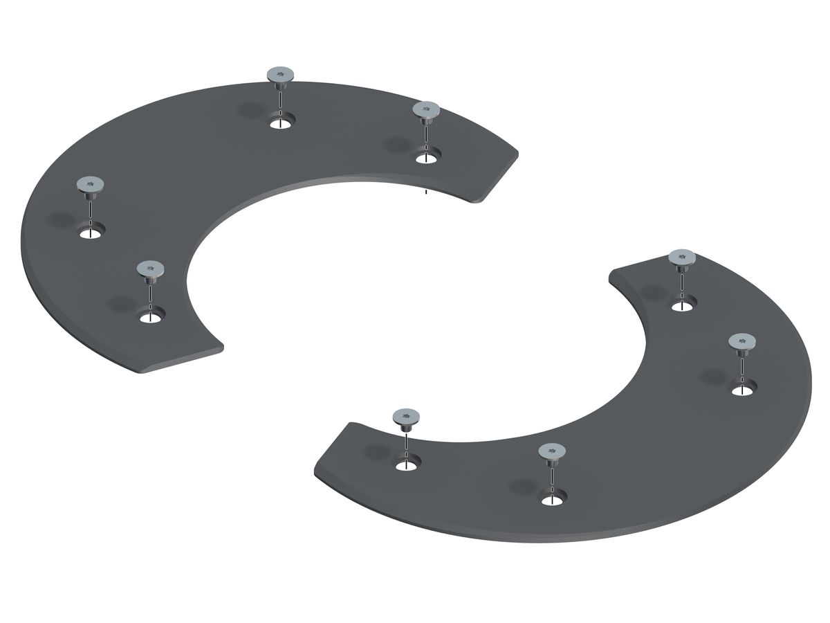 Satz Gleitbeläge mit Schrauben