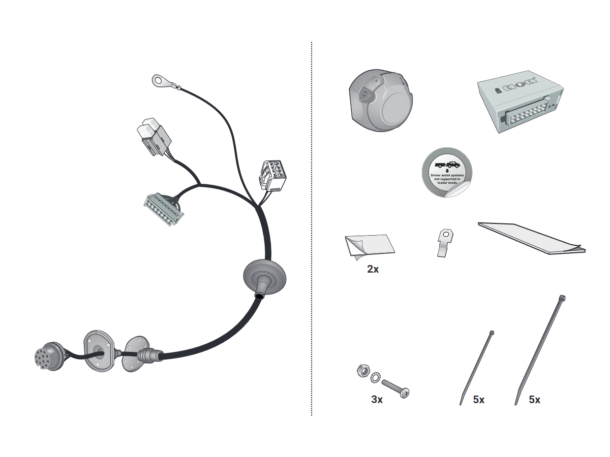 jeu électrique 13 pol - pour différentes modèles LAND ROVER