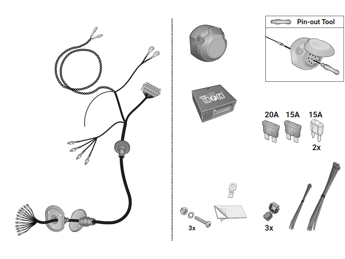 jeu électrique 13 pol - BMW iX (I20), 07.21-