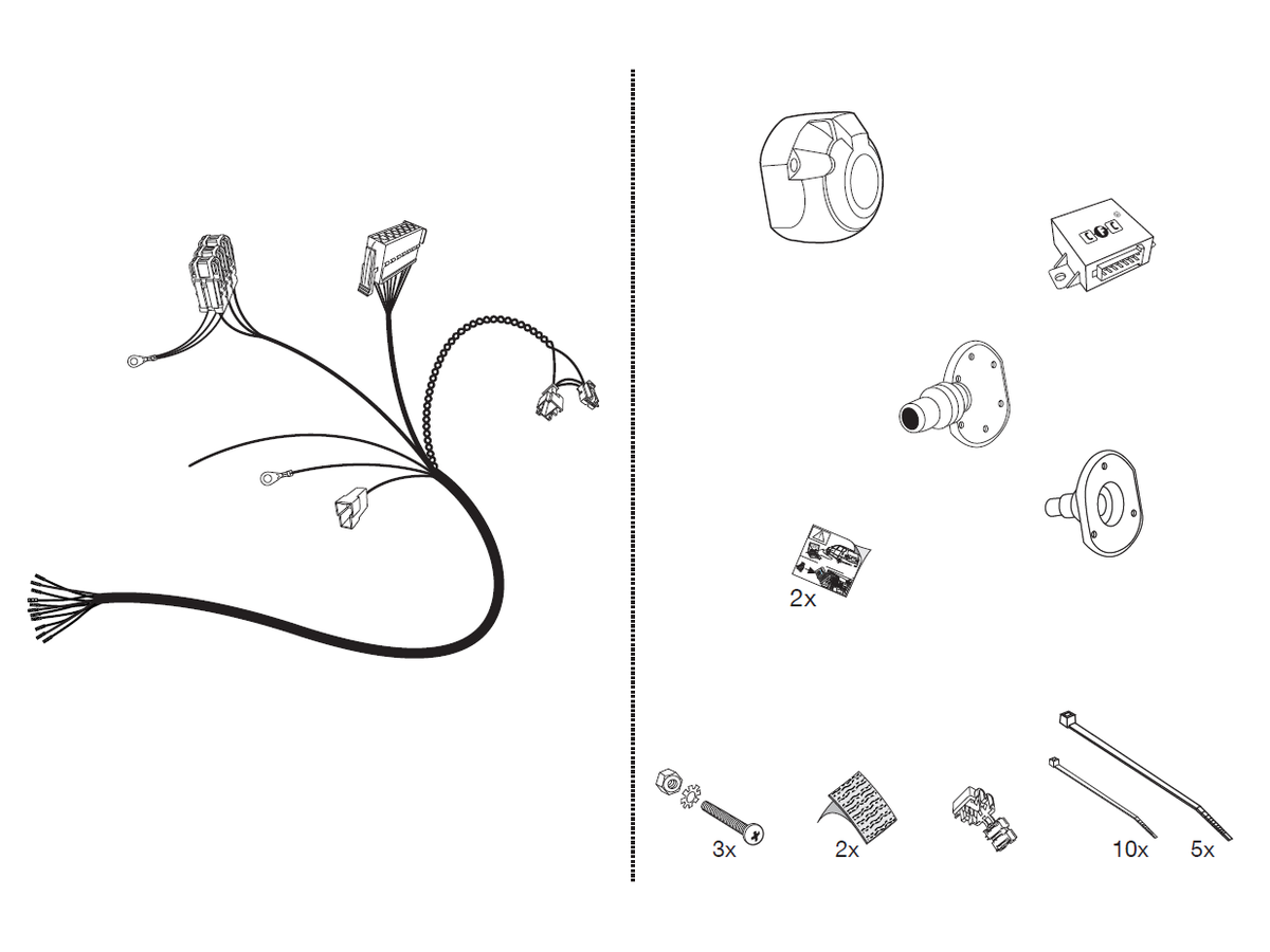 Elektrosatz 13 Pol - Mercedes Benz M-Klasse (W164), 07.05-