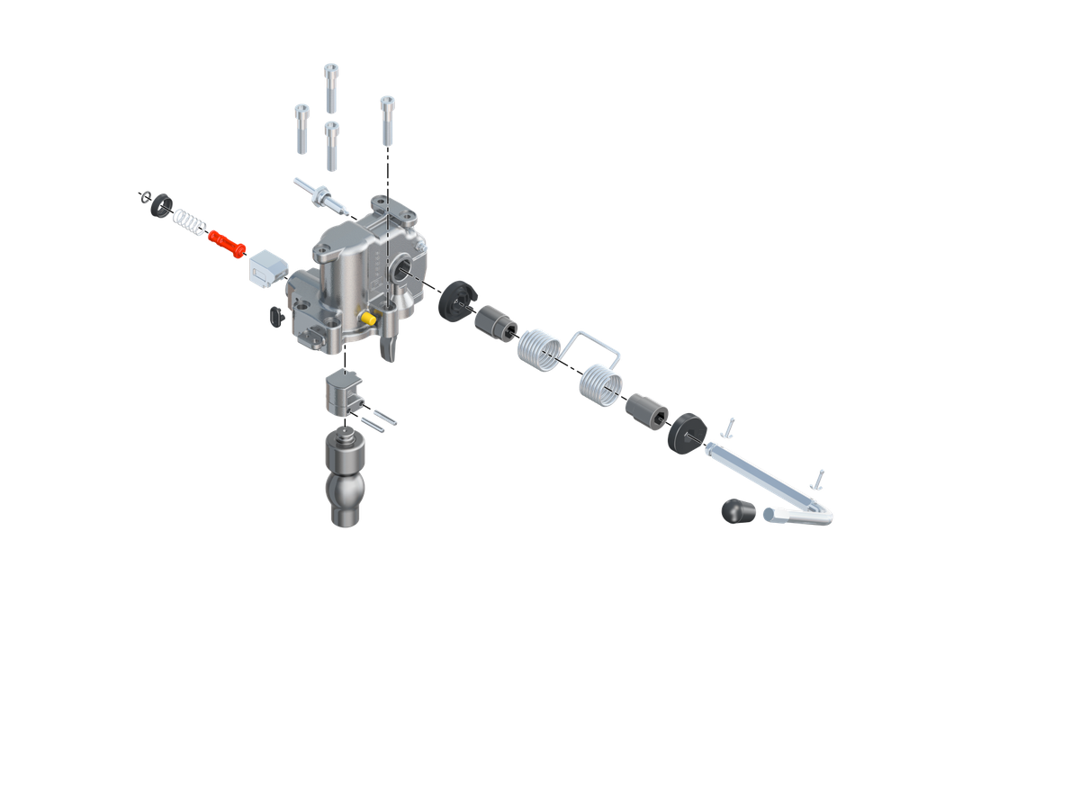 unité automatique RO*50E, levier normale - avec axe d'accouplement