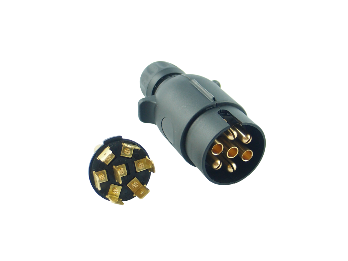 Anhängerstecker 7-polig - Flachsteckanschluss 6.3mm