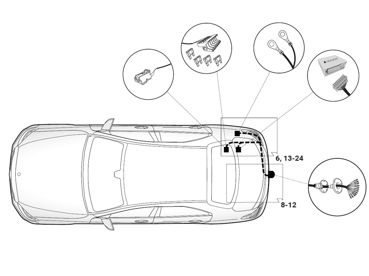 Elektrosatz 13 Pol - für diverse MERCEDES Modelle