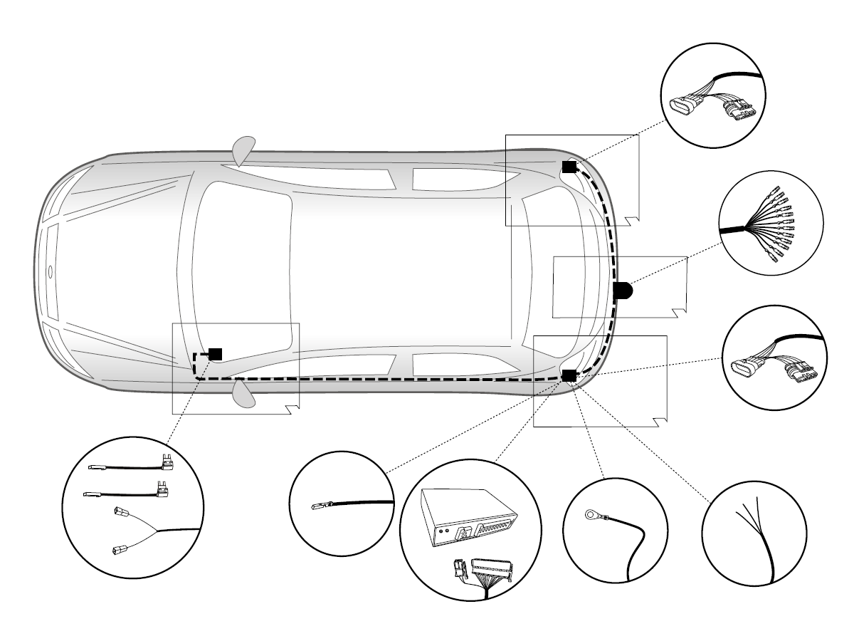 jeu électrique 13 pol - Fiat 500L, 10.12-