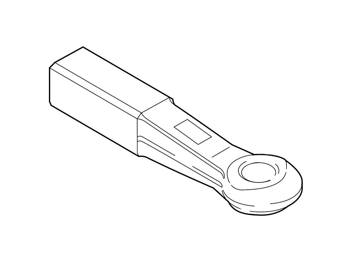 Anneau de remorque avec bride - VG 74059 / 76mm