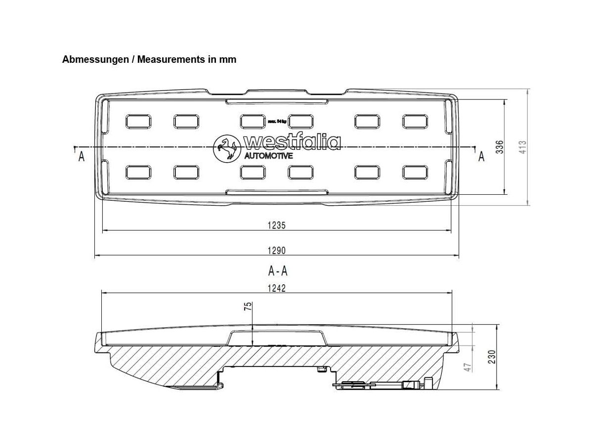 Plate-forme pour le transport de - marchandise sur le porte-vélo