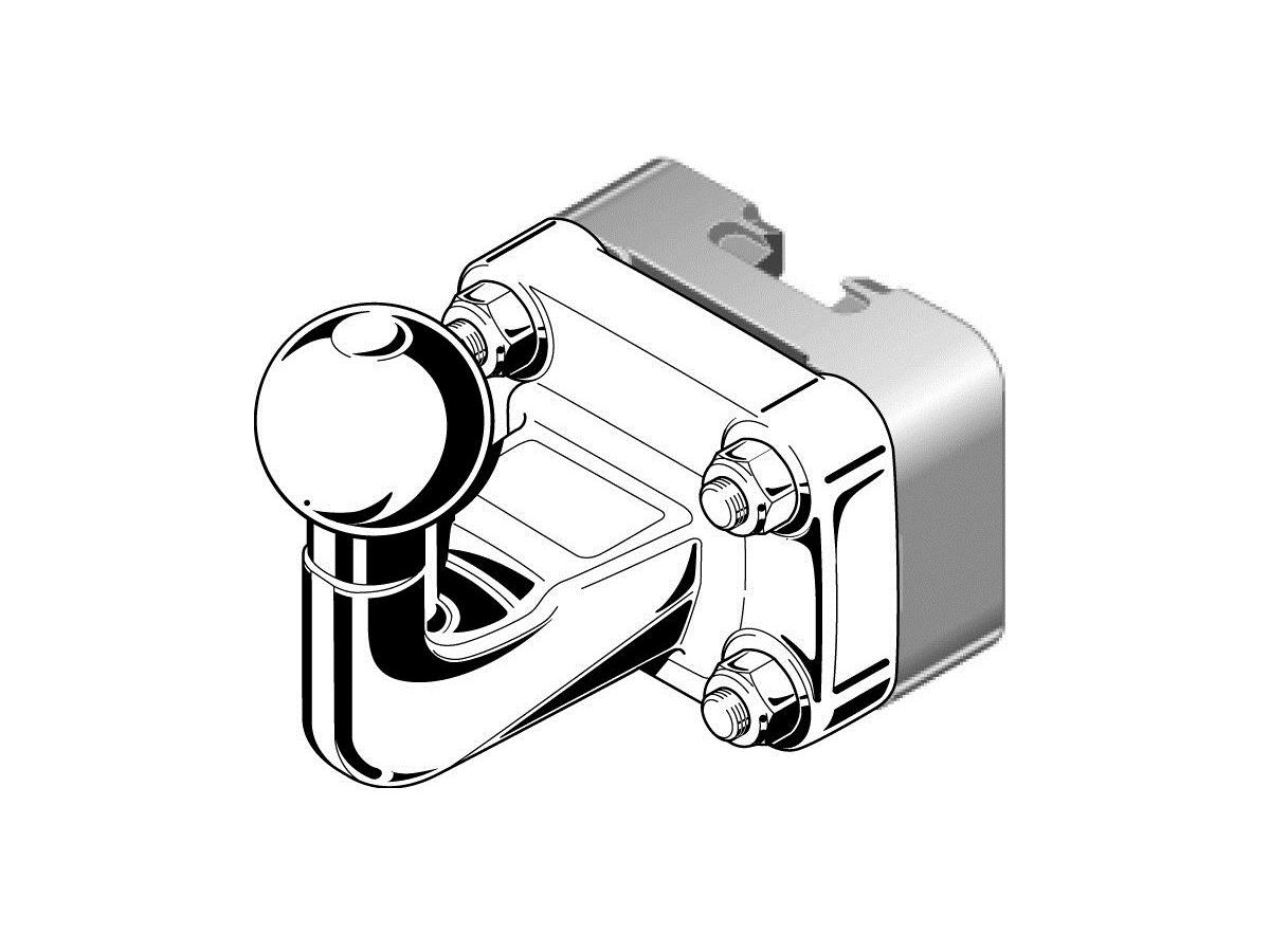 Kugel mit Wechselplatte U, H: 65mm - D-Wert: 17,2kN - Stützlast 200kg