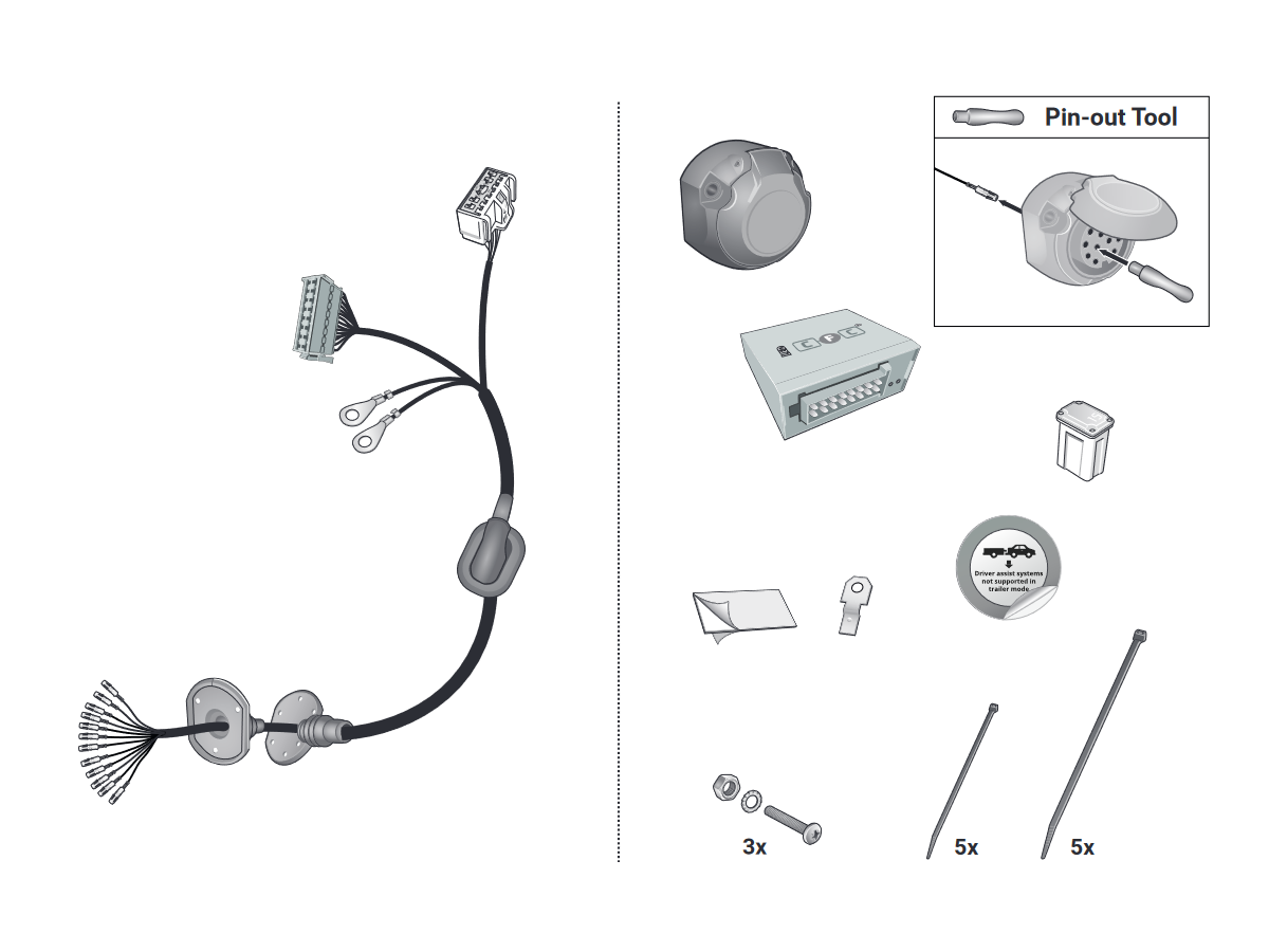 jeu électrique 13 pol - Land Rover Defender 90 (L663), 01.21-