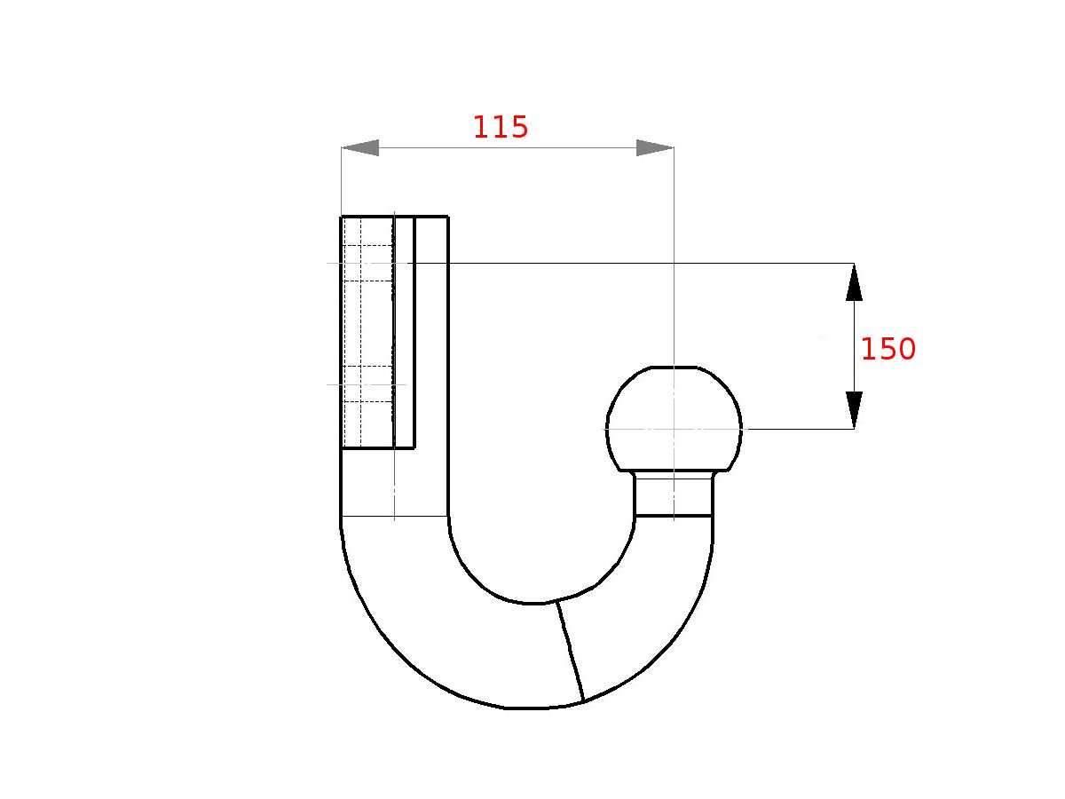 boule fixe (83x56), hauteur 150mm - valeur-D 22,1kN, charge d'appui 270kg