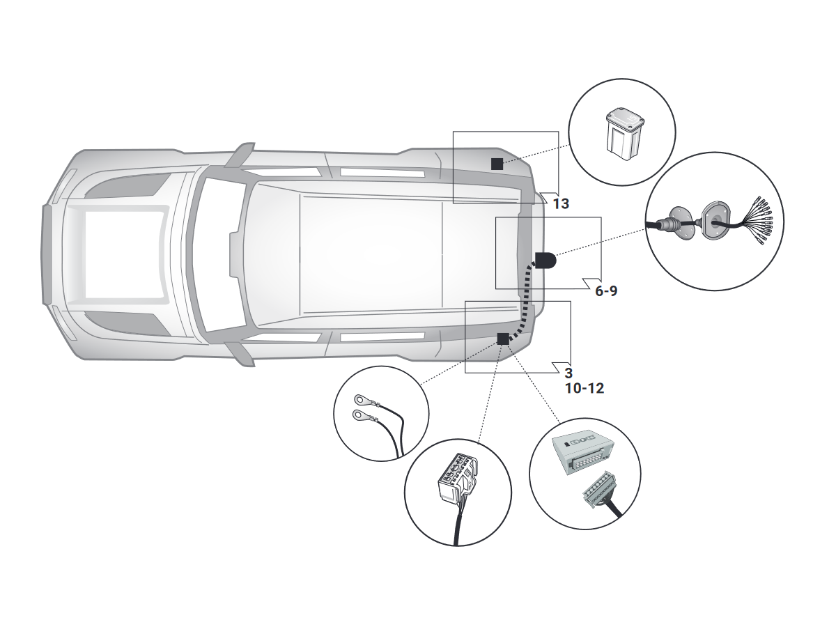 jeu électrique 13 pol - Land Rover Defender 90 (L663), 01.21-