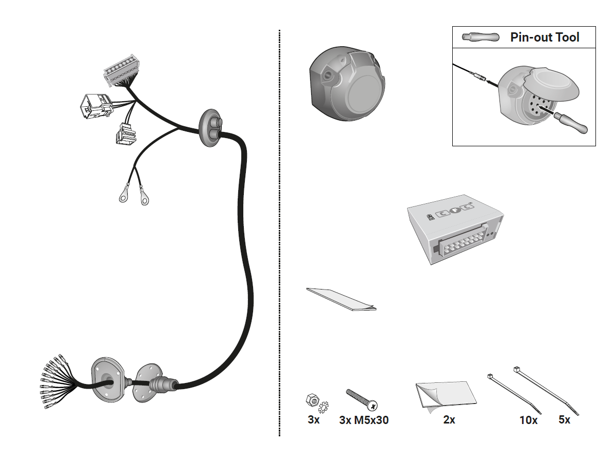 Elektrosatz 13 Pol - für diverse MERCEDES-BENZ Modelle