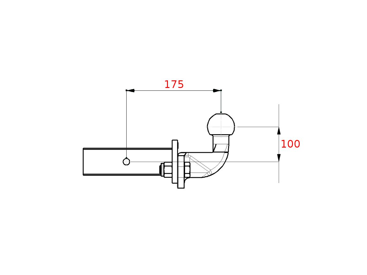 rotule système US 2" - valeur-D 15.0 kN, charge d'appui 180 kg
