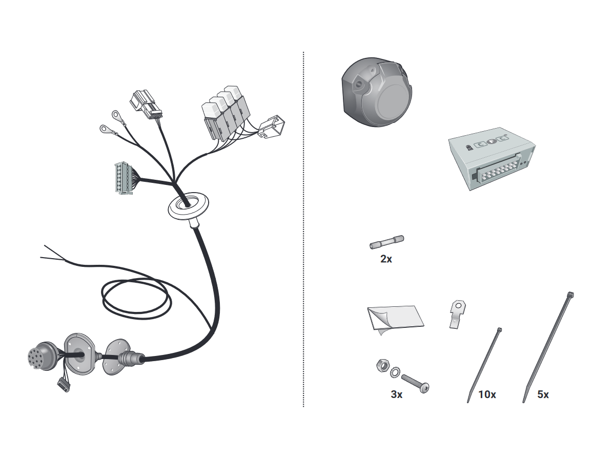 jeu électrique 13 pol - Volvo C40, 10.21-