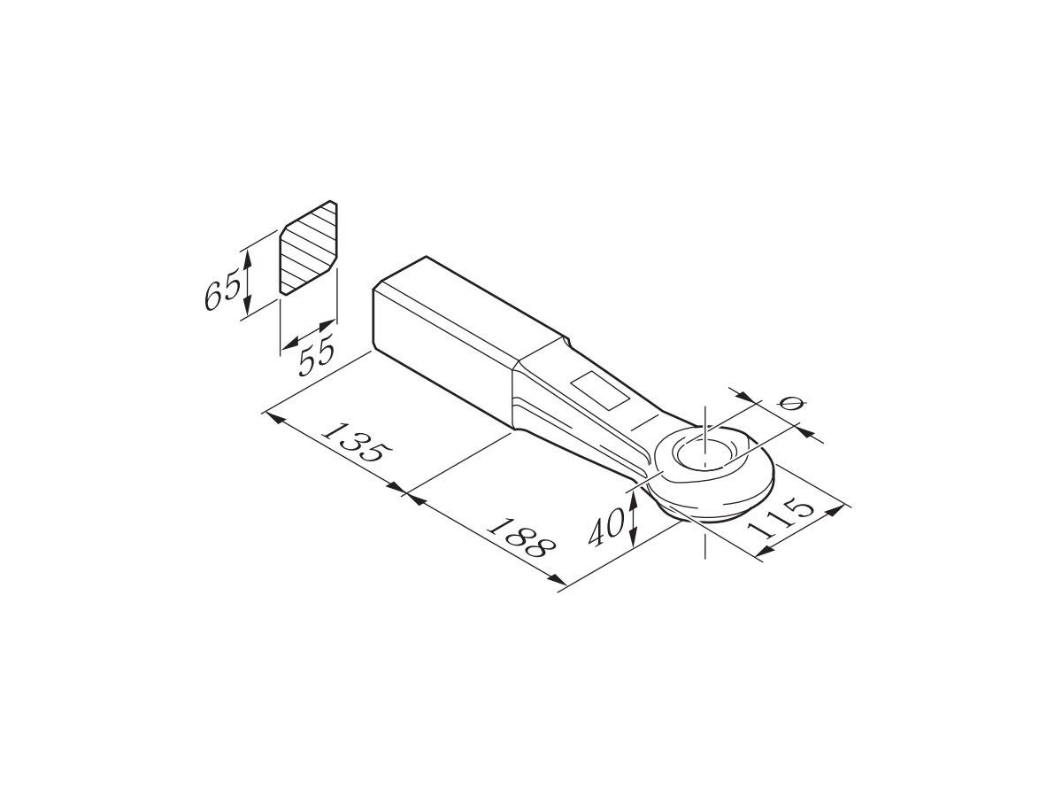 anneau CH 40  D=168kN und S=0 kg oder - D=125kN, DC66kN und S=900 kg