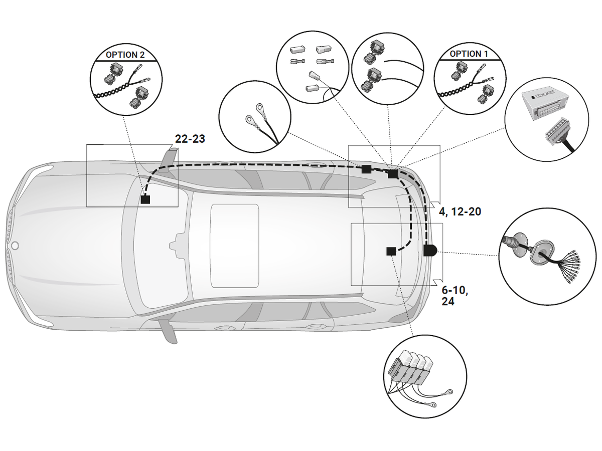 jeu électrique 13 pol - pour différentes modèles BMW