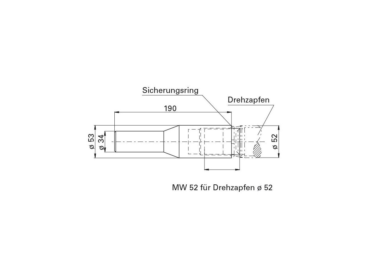 Montagewerkzeug für Sicherungsringe - Drehzapfen ¢ 52