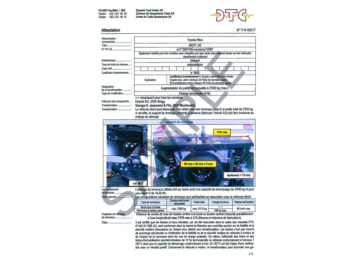 DTC-Gutachten für diverse - TOYOTA Fahrzeuge, Nettopreis