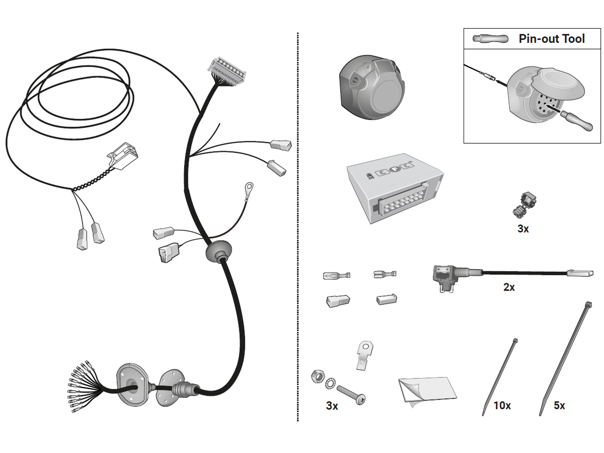 Elektrosatz 13 Pol - Honda Civic 4-Türer, 03.17-08.22