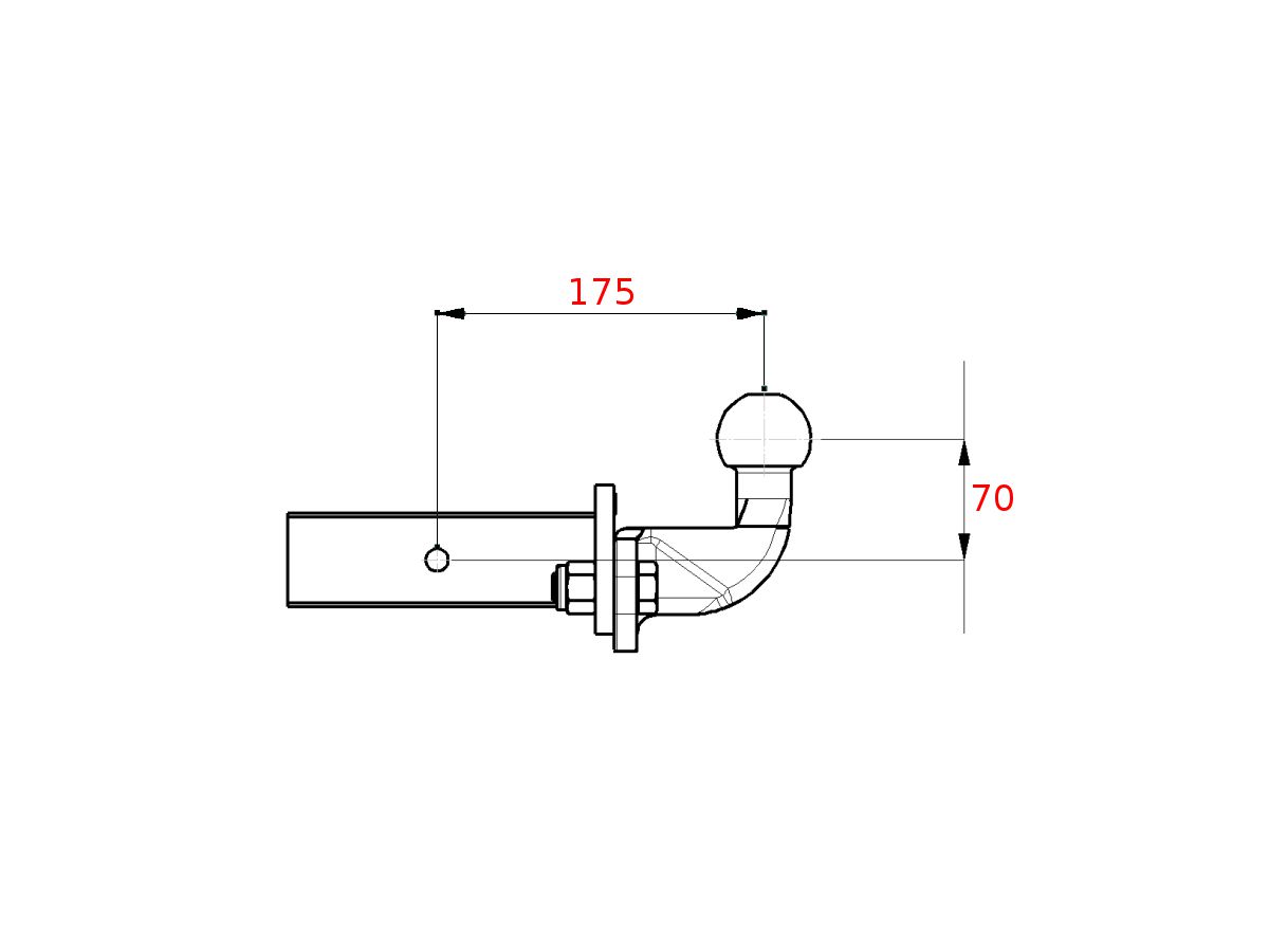 rotule système US 2" - valeur-D 17,2 kN, charge d'appui 200 kg