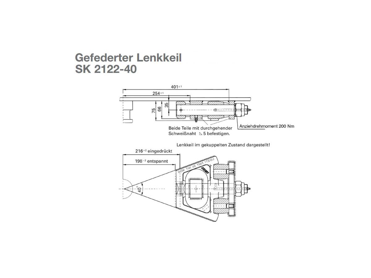 Stange von Lenkkeil SK 2122-40
