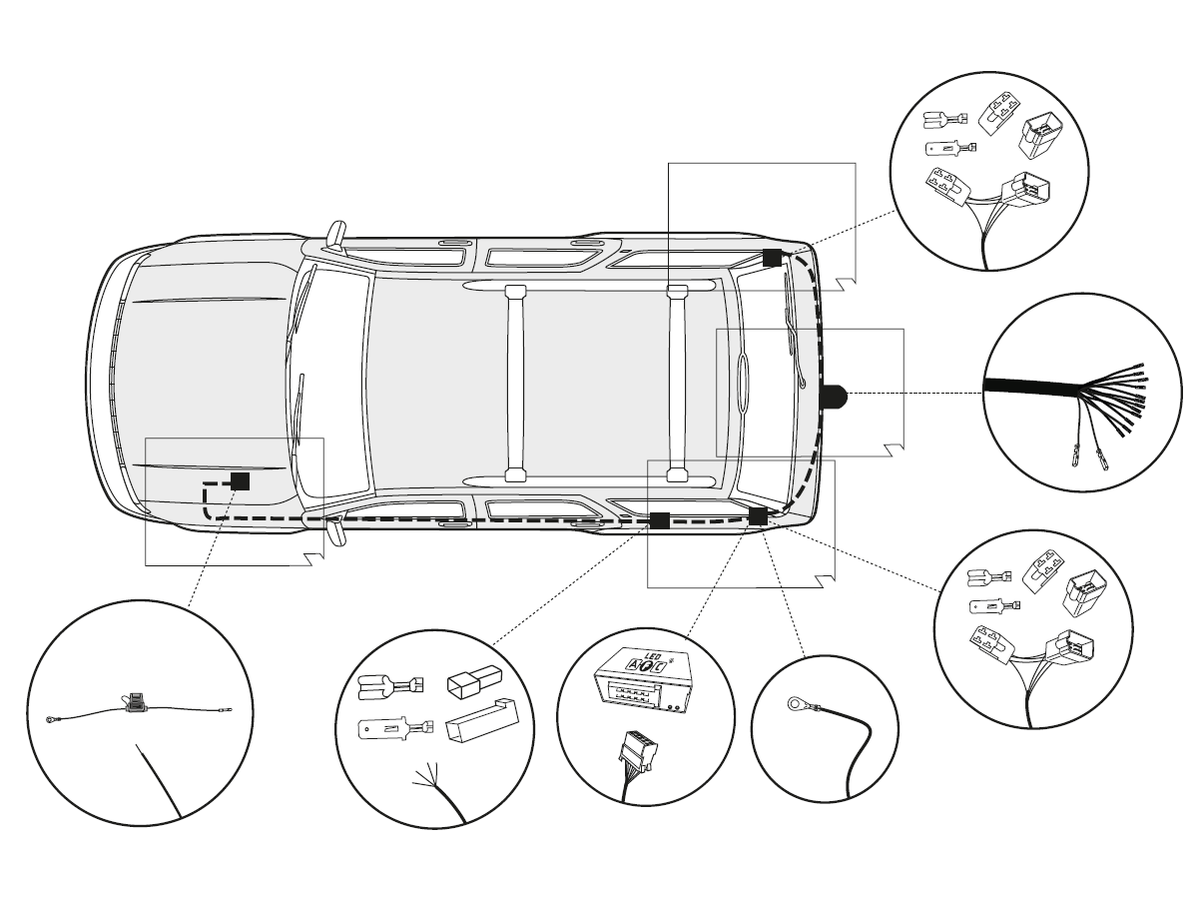 jeu électrique 13 pol - Fiat Freemont, 08.12-