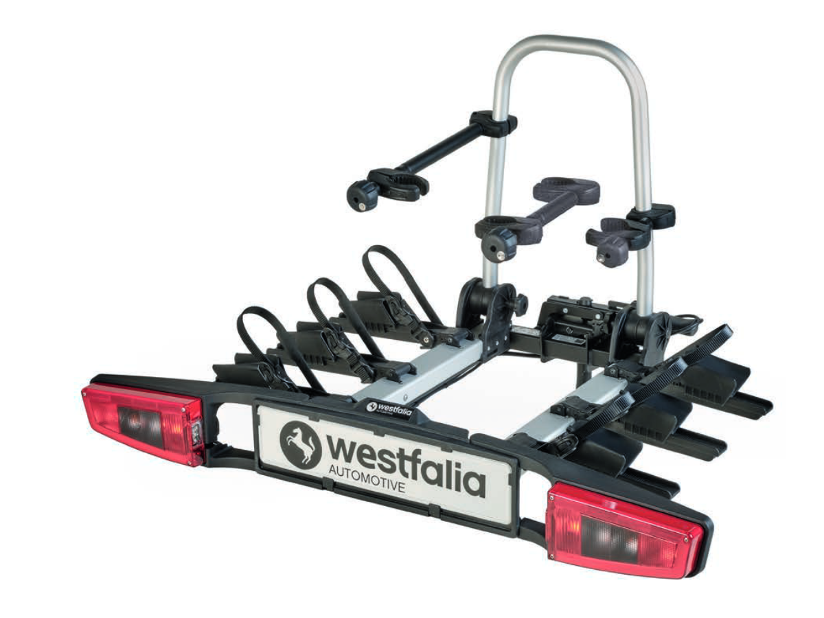 Heckfahrradträger Bikelander mit - Hybrid-LED-Leuchten für 3 Fahrräder