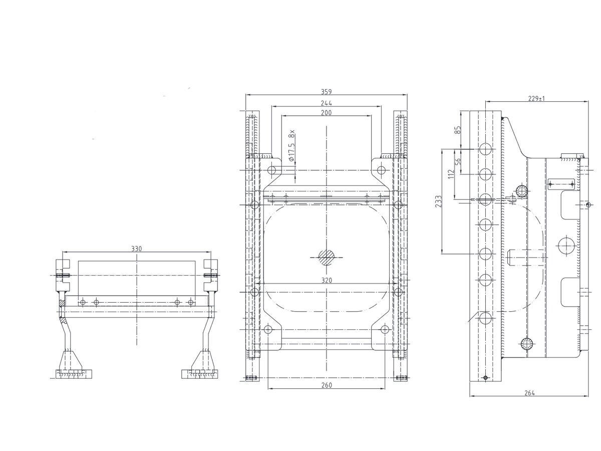 Anhängebock John Deere 5020, 5 R - D 65,7 kN, S 2,0t, Spurweite 330mm