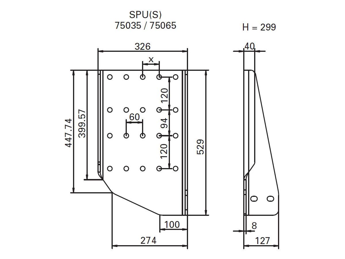 Seitenplatten SPU(S)-50