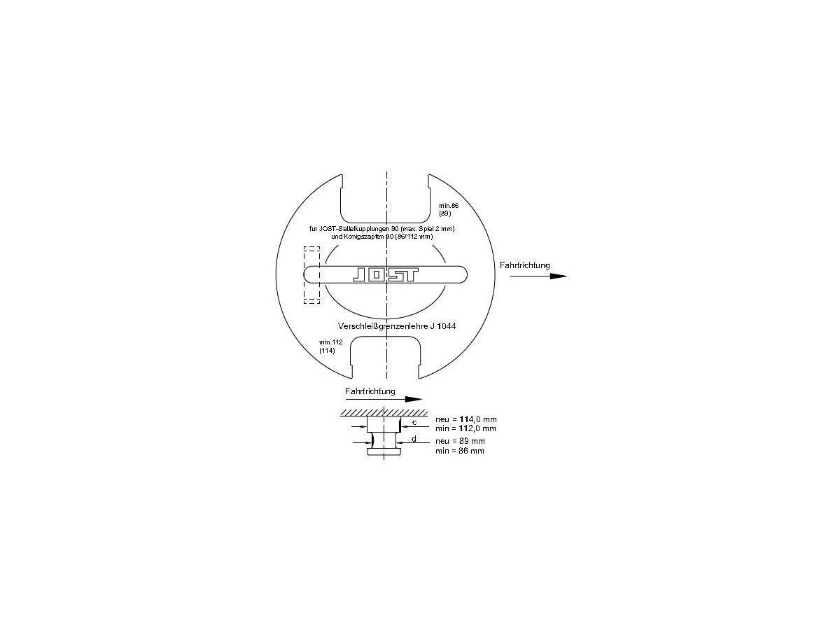Verschleissgrenzenlehre 3,5"