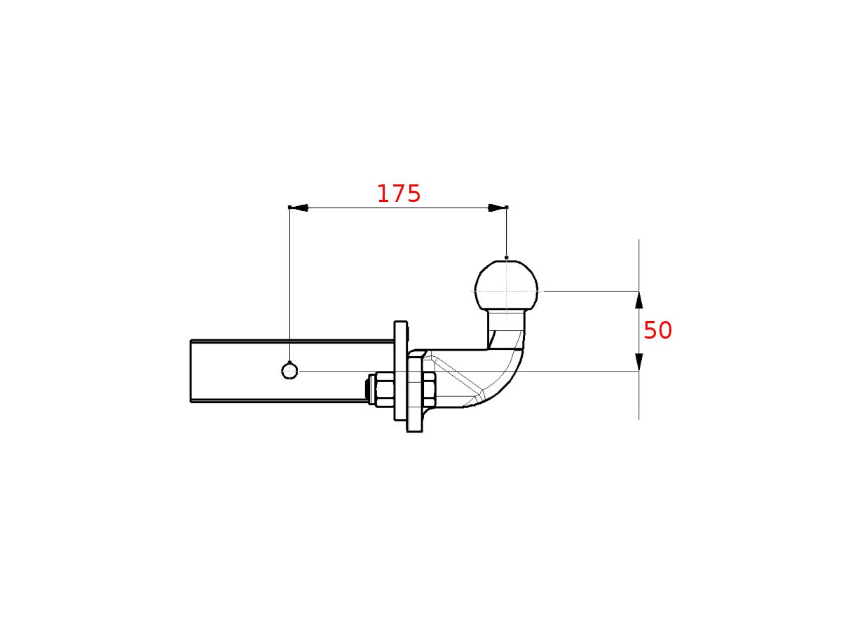 rotule système US 2" - valeur-D 17,2 kN, charge d'appui 200 kg
