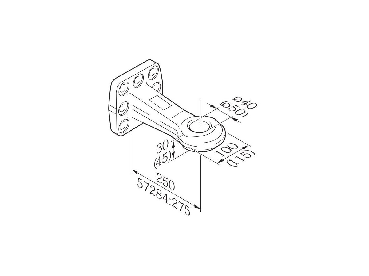 Anneaux de remorquage (DIN 74054) - D 130 kN, Dc 100 kN, S 1,0t, V 35,8kN