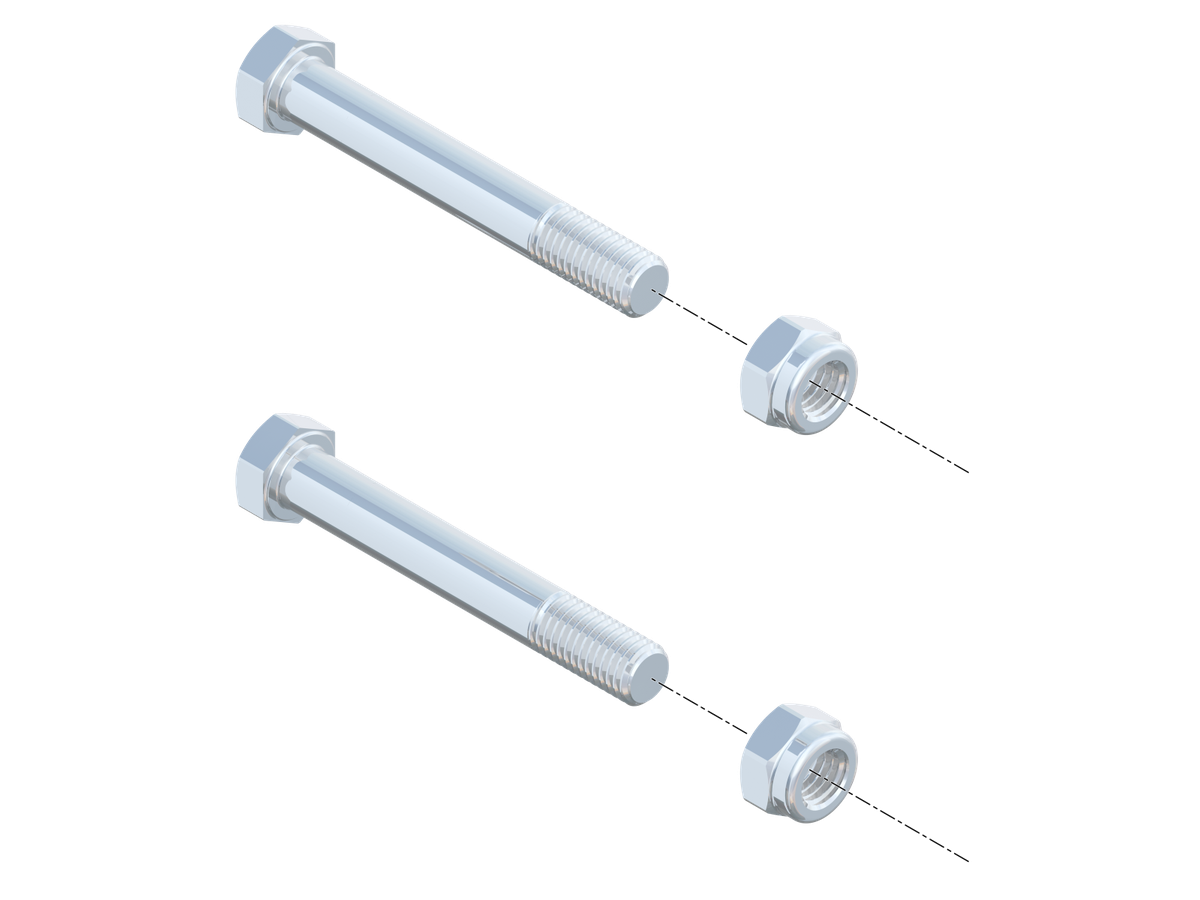 Schraubensatz für Zugstangenbefestigung - 240/253